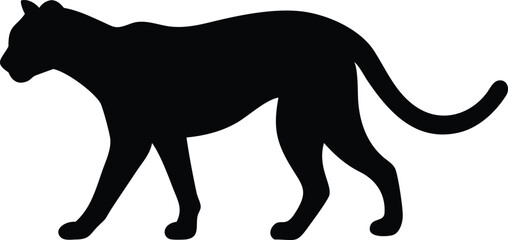 Obraz premium Cheetah Silhouette isolated on white background