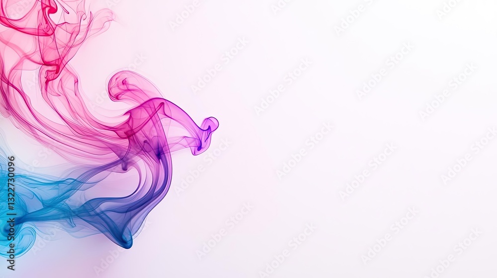 Poster minimalist graphic design abstract background concept. colorful abstract smoke pattern flowing again