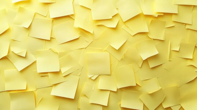 Yellow notes wall brainstorming ideas