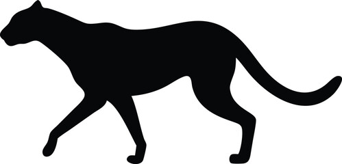 Obraz premium Cheetah silhouette vector illustration Cheetah silhouette vector