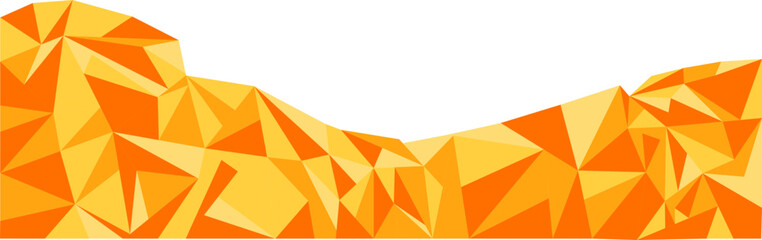 Fototapeta premium Multicolor Polygon Footer Backdrop