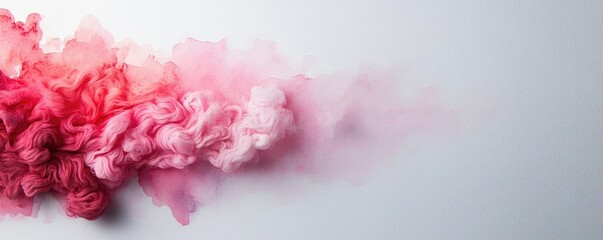 Fototapeta premium Digital watercolor painting abstract background idea. Colorful smoke swirl creating an abstract and artistic effect on a white background.