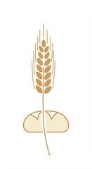 Wheat and bread logo