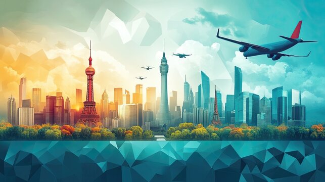 Travel data infographics showcasing key travel industry trends, statistics, and destinations, making it easier to understand travel patterns, tourism growth, and economic impact