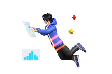 3D Modeling in Spatial Computing 3D Character Illustration.