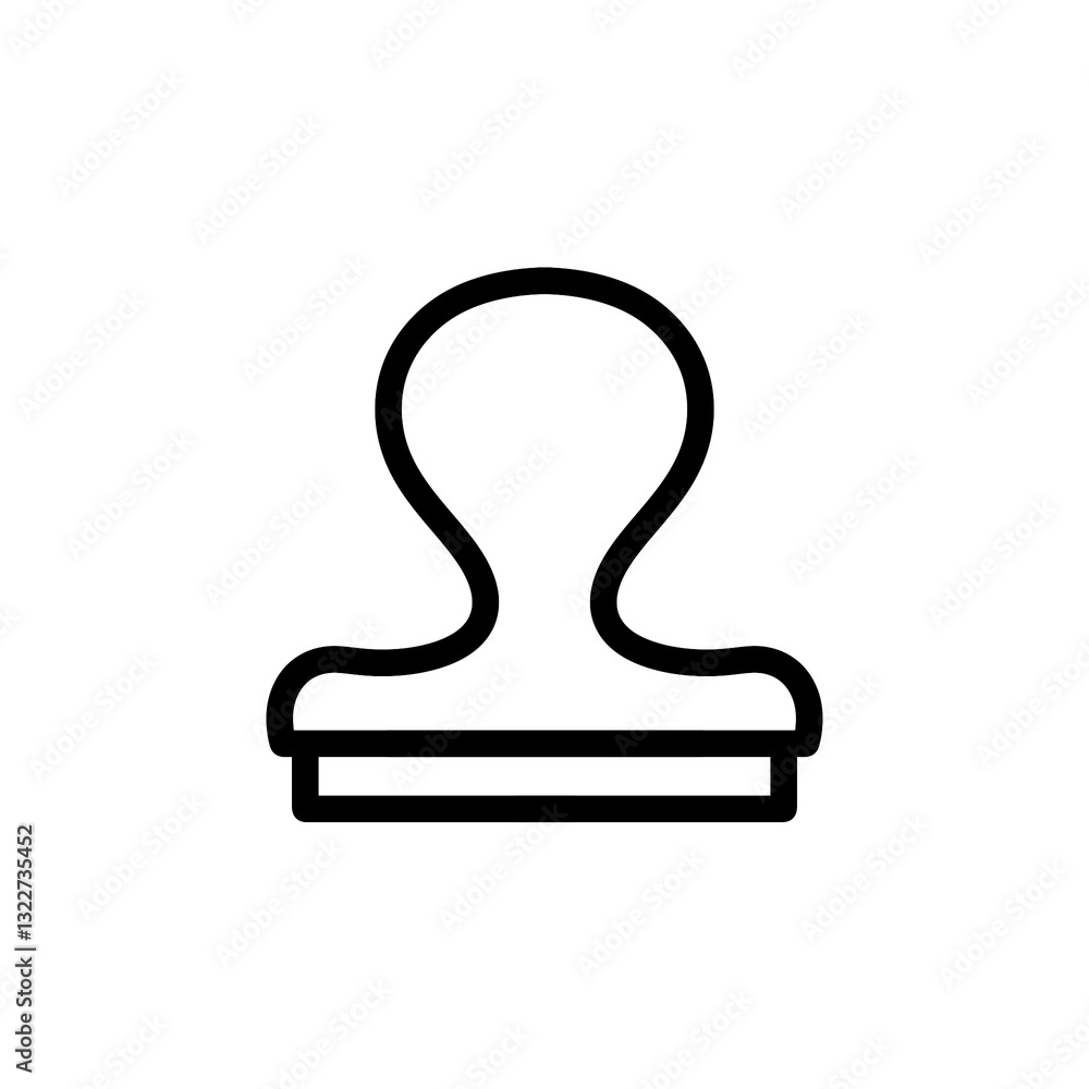Poster stamp line icon with simple and modern design