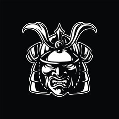 Vector illustration samurai ronin japanese mascot logo