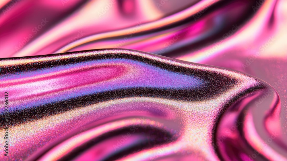 Aufkleber minimalist graphic design abstract background concept. vibrant pink shimmering fabric texture with s