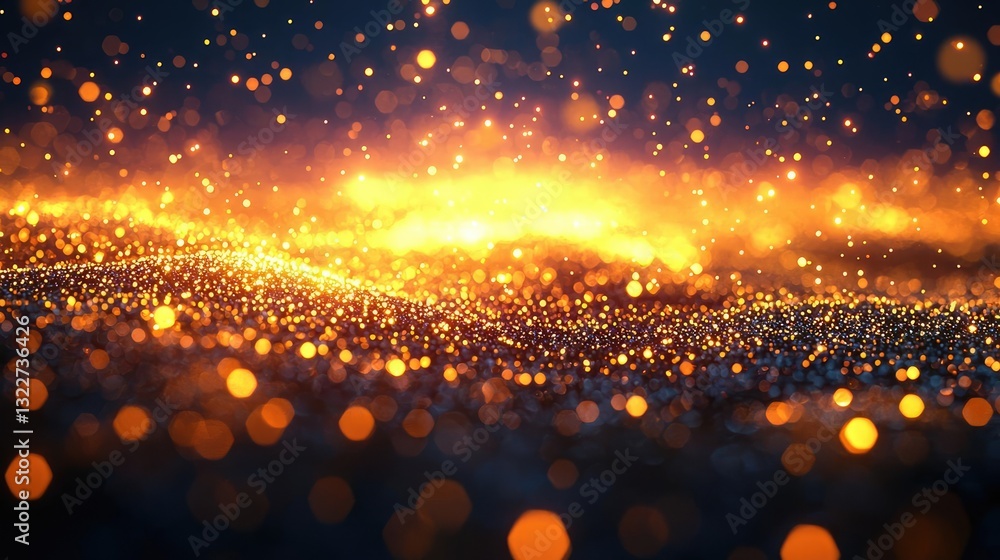 Poster minimalist graphic design abstract background concept. a vibrant display of glowing particles creati