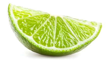 lime slice isolated on white background clipping