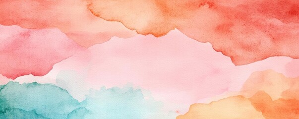 Obraz premium Digital watercolor painting abstract background idea. Colorful watercolor background with soft hues blending harmoniously for creative projects.