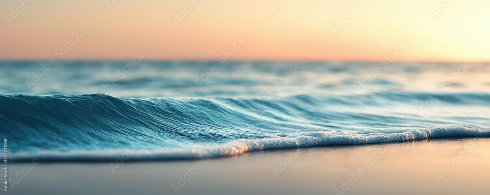 Poster minimalist graphic design abstract background concept. serene ocean wave capturing the tranquility o
