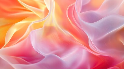 Obraz premium Abstract fractal silk with fiery red lines and fluid colorful movement