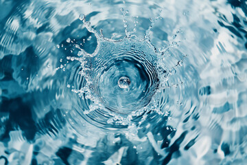 A Dynamic, High-Resolution Abstract Scene Capturing the Moment a Water Droplet