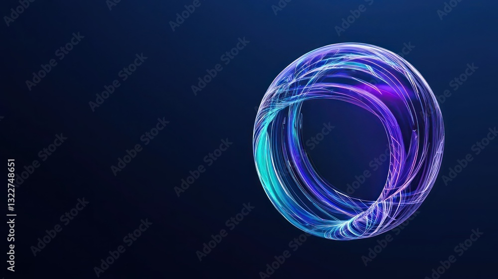 Poster abstract orb: a captivating display of swirling, luminous energy in the form of a translucent orb, w