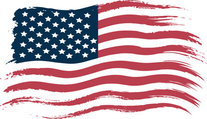 grunge american flag svg, distressed usa flag clipart, patriotic flag vector