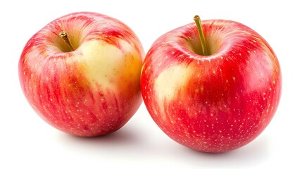 Two Envy apples isolated on white background
