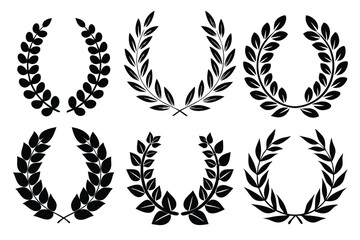 laurel wreath vector. Wreath Vector Set