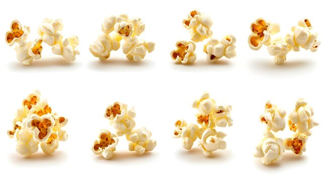 Gugusan Popcorn Terisolasi dengan Latar Belakang Putih
