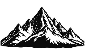 Mountains vector of outdoor design elements