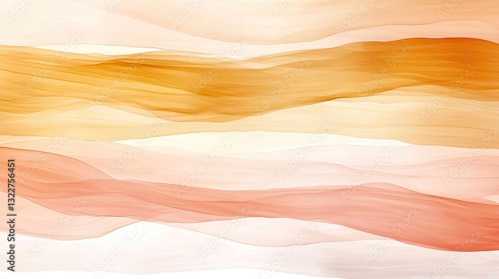 Poster ink illustration abstract background idea. abstract smooth flow of warm colors creating a soothing a