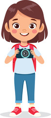 photography of a girl with a camera