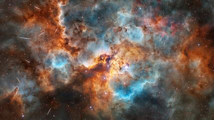 Obraz premium Exploring cosmic nebula formation outer space astronomy imagery colorful environment galactic viewpoint