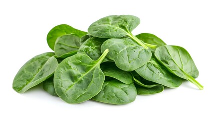 Fototapeta premium Spinach leaves isolated on white background