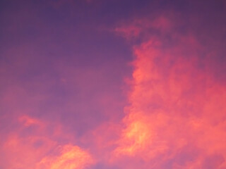 Sky sunset evening sunrise cloud weather dramatic landscape goldent and indigo color gradient pastel horizon, twilight yellow golden reflection morning nature environment energy ecosystem change.