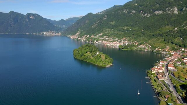 lake como italy drone 