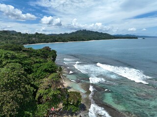 Idyllic Caribbean Sea at Playa Cocles and Limon