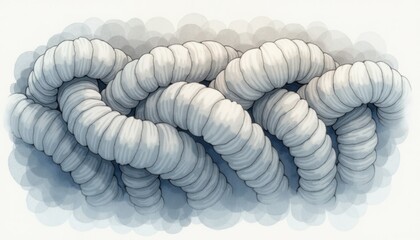 Blue Twisted Yarn Texture for Textile Websites and Craft Presentations