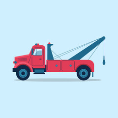 Modern Tow Truck with a Powerful Towing System