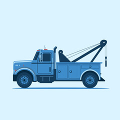 Naklejka premium Heavy-Duty Tow Truck for Vehicle Recovery and Transport