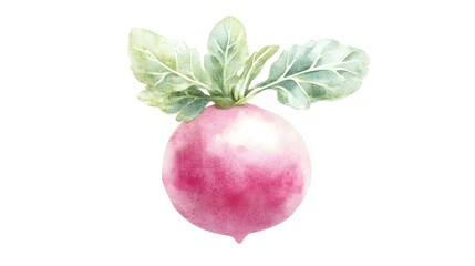 Radish isolated on white background full depth