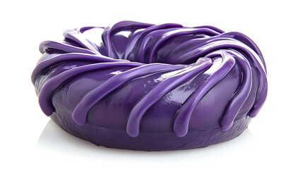 Fototapeta premium Purple doughnut isolated on white background