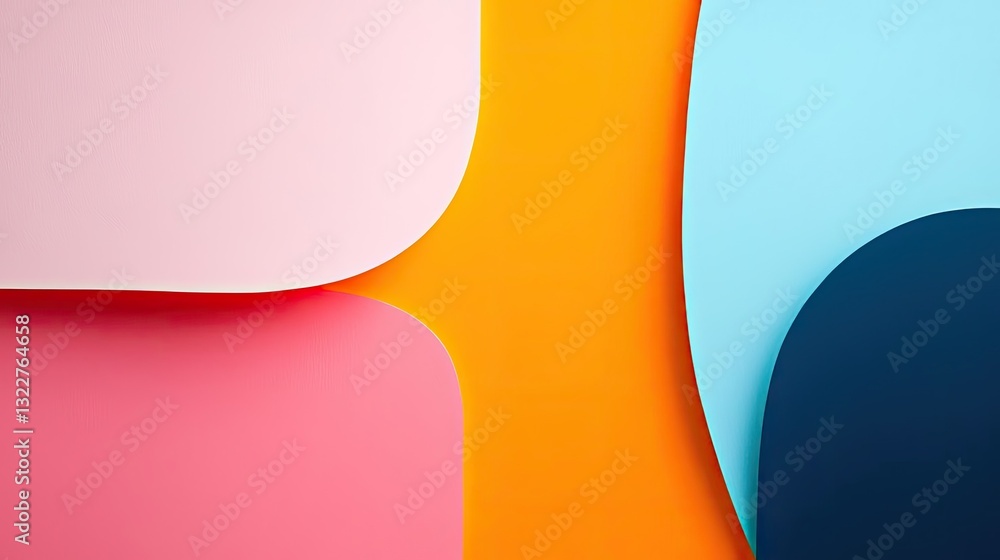 Poster pastel color illustration abstract background concept. colorful abstract shapes create a modern and 