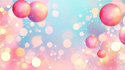 Fototapeta premium Vibrant color art abstract background concept. Vibrant abstract background with colorful bubbles and soft pastel hues.