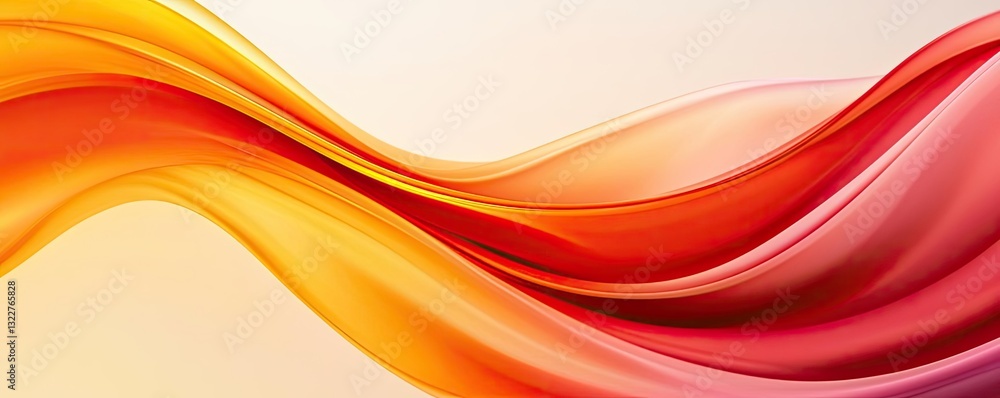 Poster vibrant color art abstract background concept. vibrant flowing waves of orange and red create a dyna