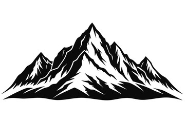 Muntain silhouette vector illustration