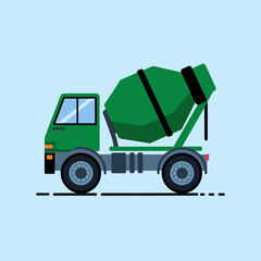 Fototapeta premium Reliable Cement Mixer Truck for Concrete Transport