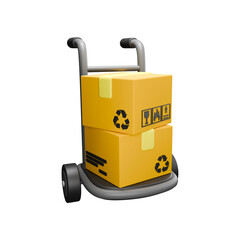 3D rendered illustration of package dolly 