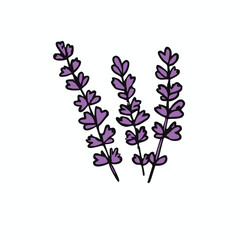 Lavender Icon in Soft Lilac Color - Aesthetic Floral Symbol for Branding, UI, and Decor
