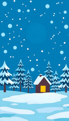 Naklejka premium Blue christmas winter background, pop art. with white shades