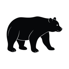 Bear silhouette vector illustration 