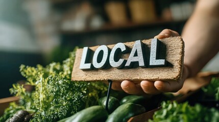 Local Farmers Market Fresh Produce Sign