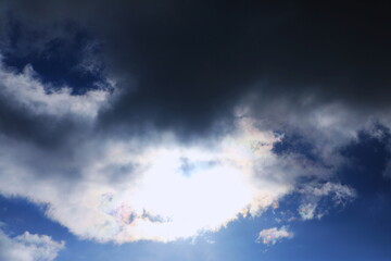 雲と太陽が作り出す光景