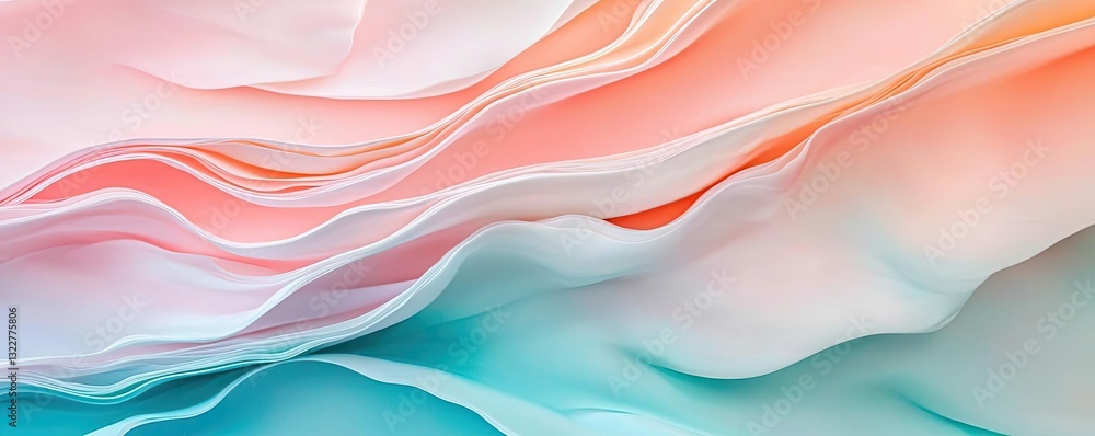 Poster pastel color illustration abstract background concept. abstract wavy pattern with soft pastel colors