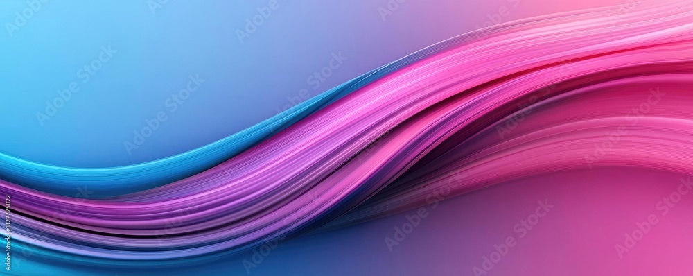 Poster pastel color illustration abstract background concept. vibrant abstract wavy lines in blue and pink 