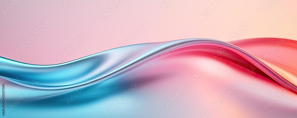Poster pastel color illustration abstract background concept. a flowing abstract wave pattern in vibrant bl